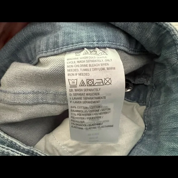 A350330 G.I.L.I. Dual Stretch Side Button Flare Jeans LIGHT WASH Size 10 Boho - Picture 7 of 9